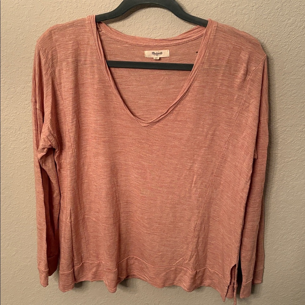 Madewell V-Neck Long Sleeve Top